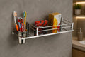 Istar 3In1 Stainless Steel Chrome Finish Multipurpose Shelf Rack With Towel Hanger, Tumbler Holder Bathroom Accessories