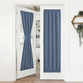 Nicetown Sidelight Curtain Panel - Blackout Solid Door Curtain With Top And Bottom Rod Pocket For Patio Door, 36 Inches Wide X 72 Inches Long, Stone Blue, 1 Pack