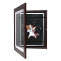 FrameWorks 10    x 12.5    Mahogany Wooden Kids Art Frame - Frames for Kids Artwork with Gallery Style Edges, Tempered Glass Art