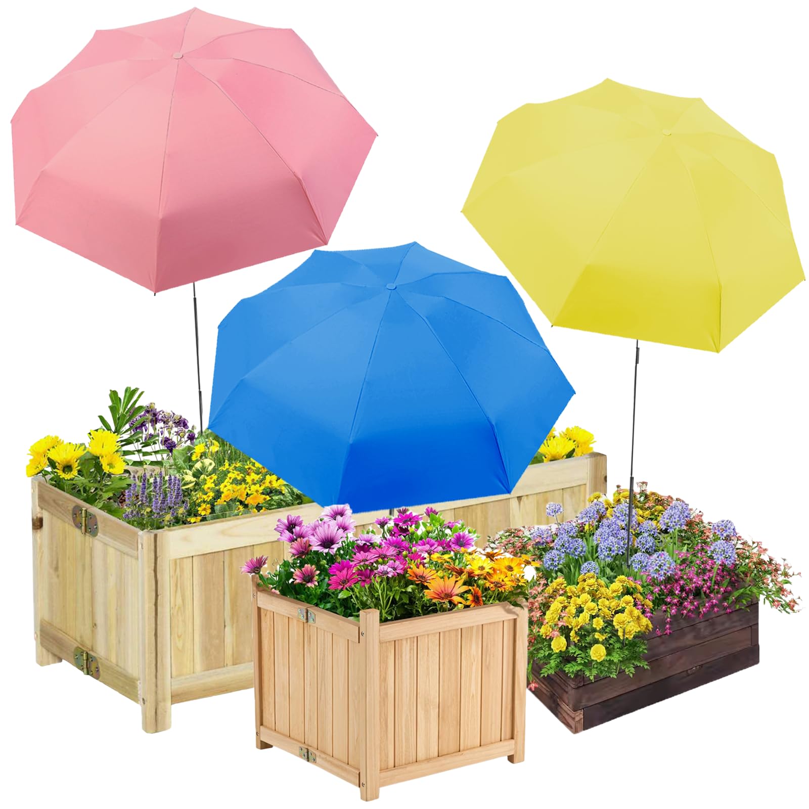 Plant Umbrellas for Outdoor Plants, Garden Umbrella Shade for Potted Plants and Garden Beds, Defend Plants From Blazing Sun and 