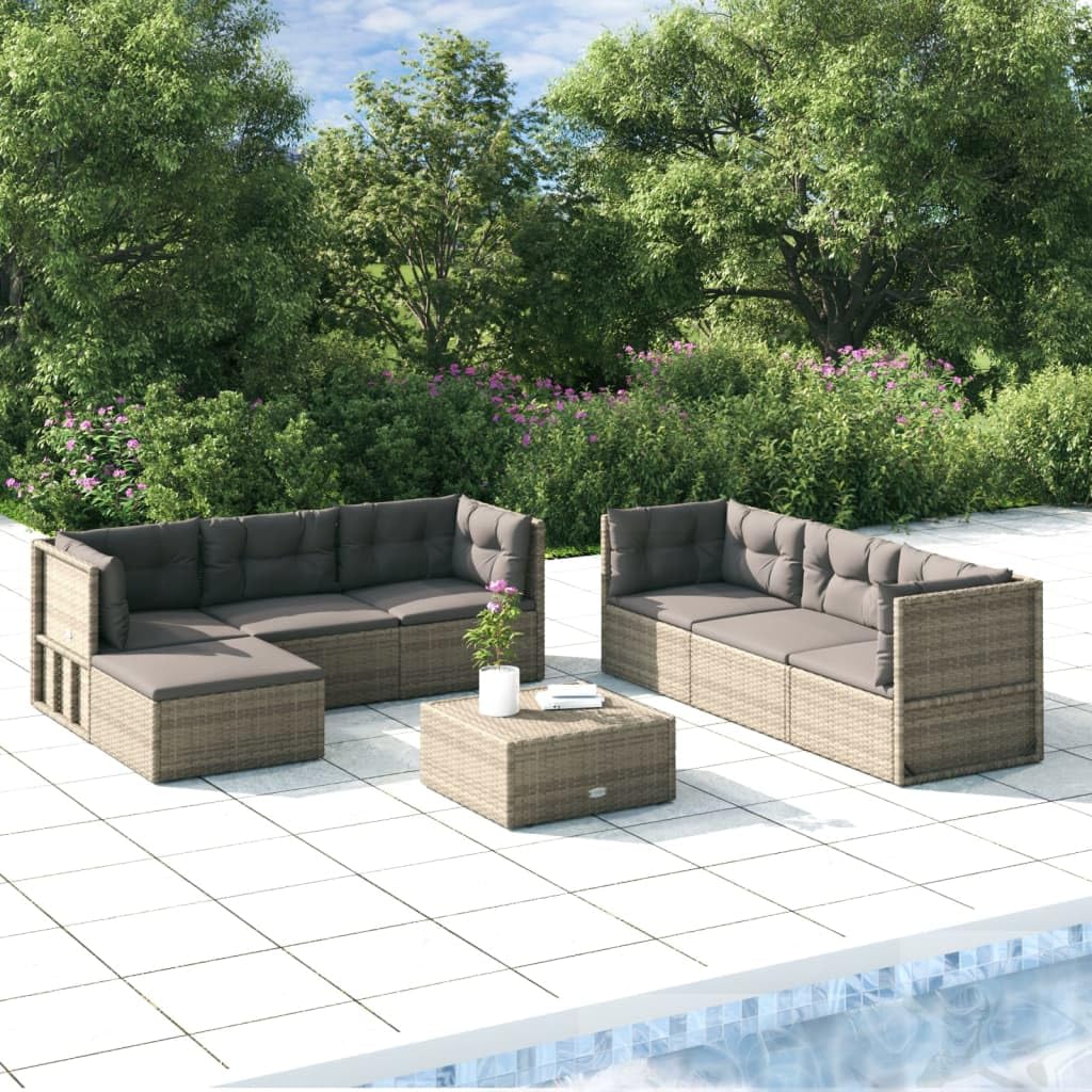 vidaXL 7 Piece Adjustable Patio Lounge Set