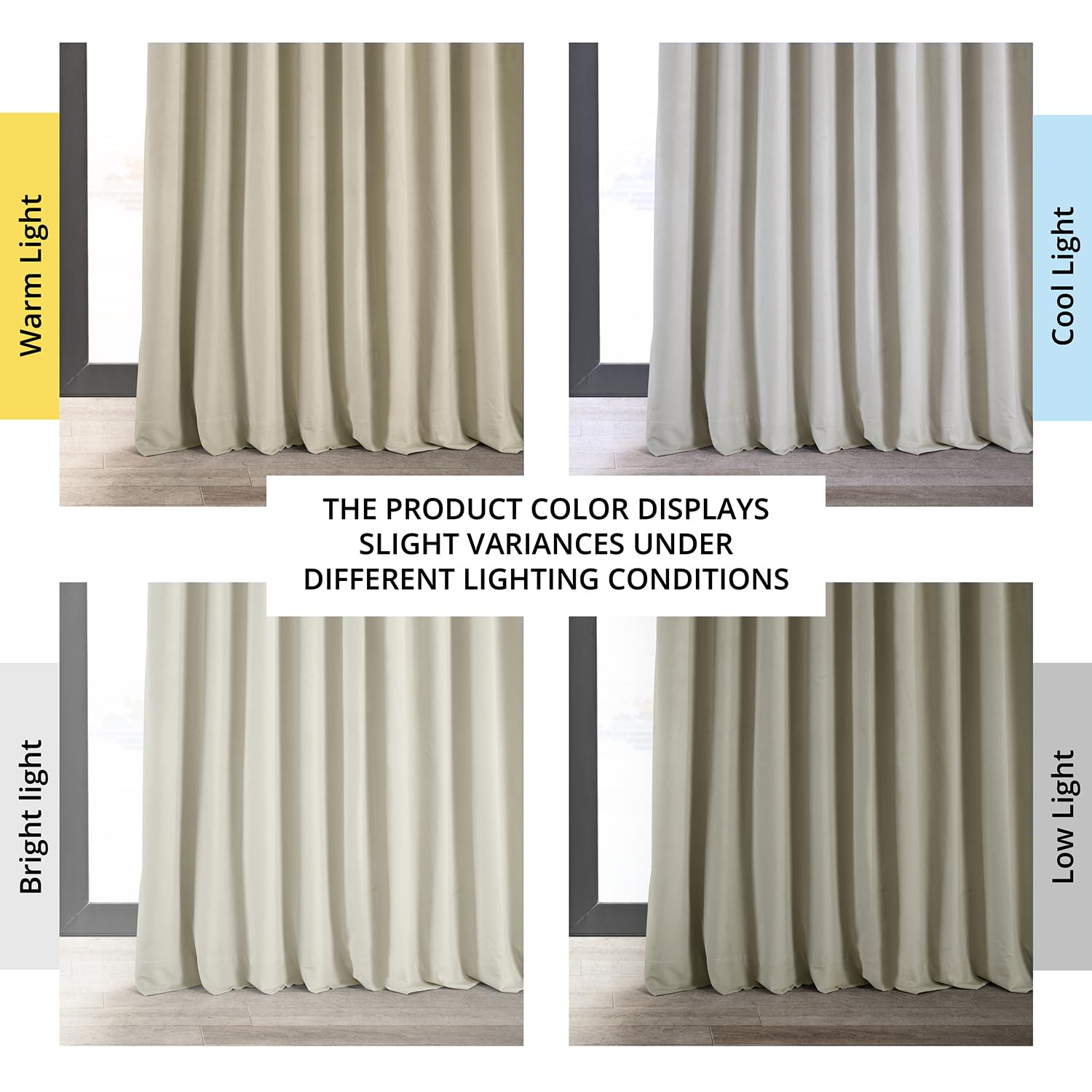 Hpd Half Price Drapes Signature Velvet Thermal Blackout Curtains For Living Room 96 Inch Long (1 Panel) Rod Pocket Insulated Blackout Curtains For Bedroom Window Curtains, 100W X 96L, Cool Beige