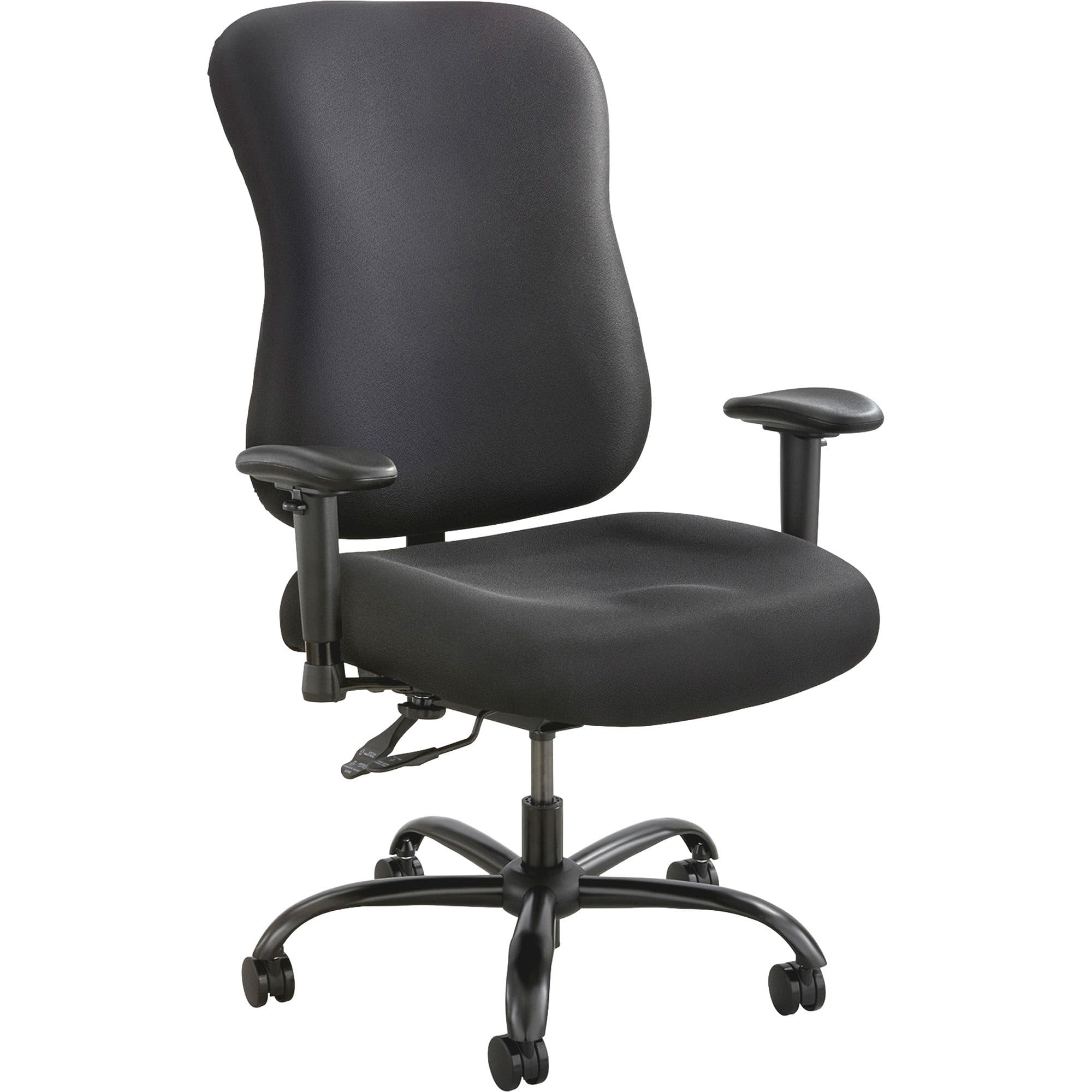 Safco 3590BL Optimus Big & Tall Chair, 400 lb. Capacity (Optional arms sold separately), Black