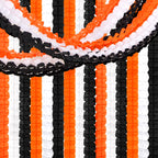 Black-White Orange Halloween Party-Decorations Streamers-Garland - 12Pcs 4-Leaf Clover Paper Streamer,Graduation Wedding Birthda