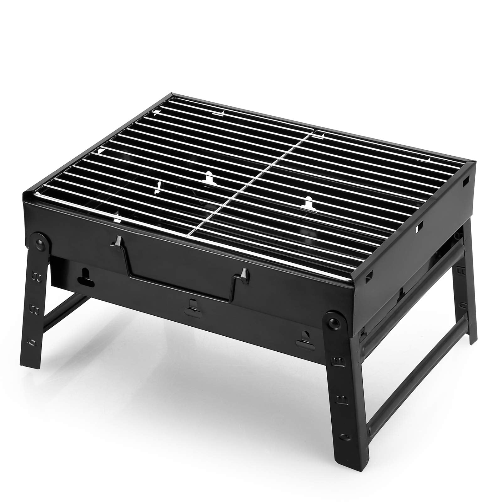 Uten Charcoal Grill, Bbq Grill Folding Portable Lightweight Smoker Grill, Barbecue Grill Small Desk Tabletop Outdoor Grill For C