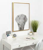 Sylvie Elephant Framed Canvas by Simon Te of Tai Prints