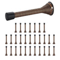 Ravinte Door Stoppers, 30 Pack Spring Door Stops With Rubber Bumper, Oil Rubbed Bronze Door Stoppers For Bottom Of Door
