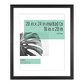 MCS Studio Gallery 20x24 Matted to 16x20 Poster Frame Black Woodgrain, Vertical & Horizontal Wall Hanging Large Picture Frame fo