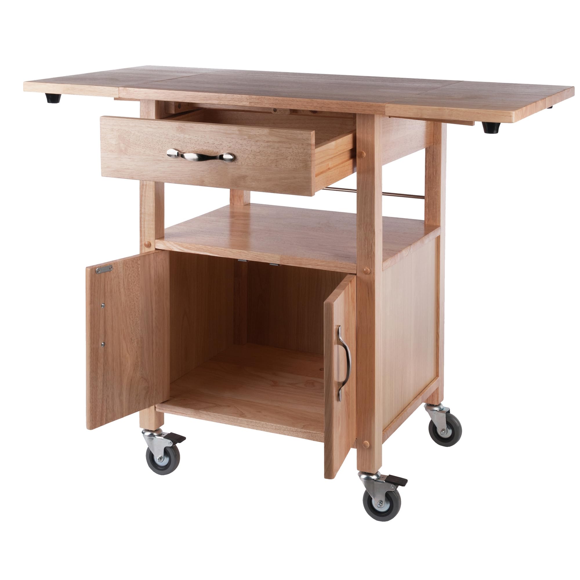 Winsome Wood Drop-Leaf Kitchen Cart