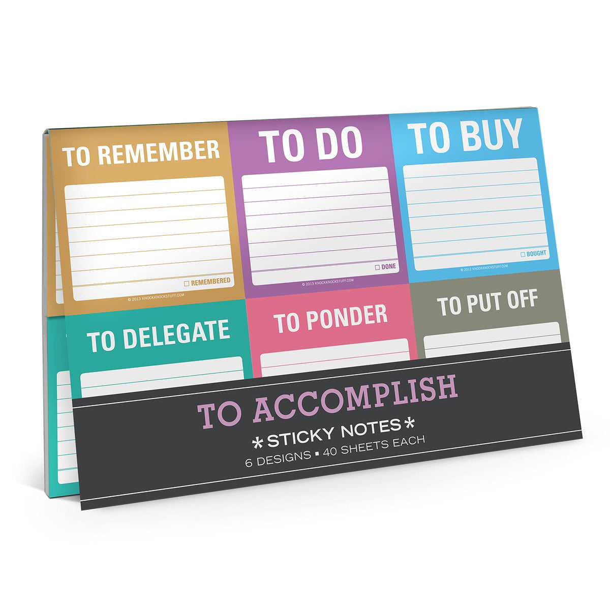 Knock Knock To Accomplish Sticky Notes Packet