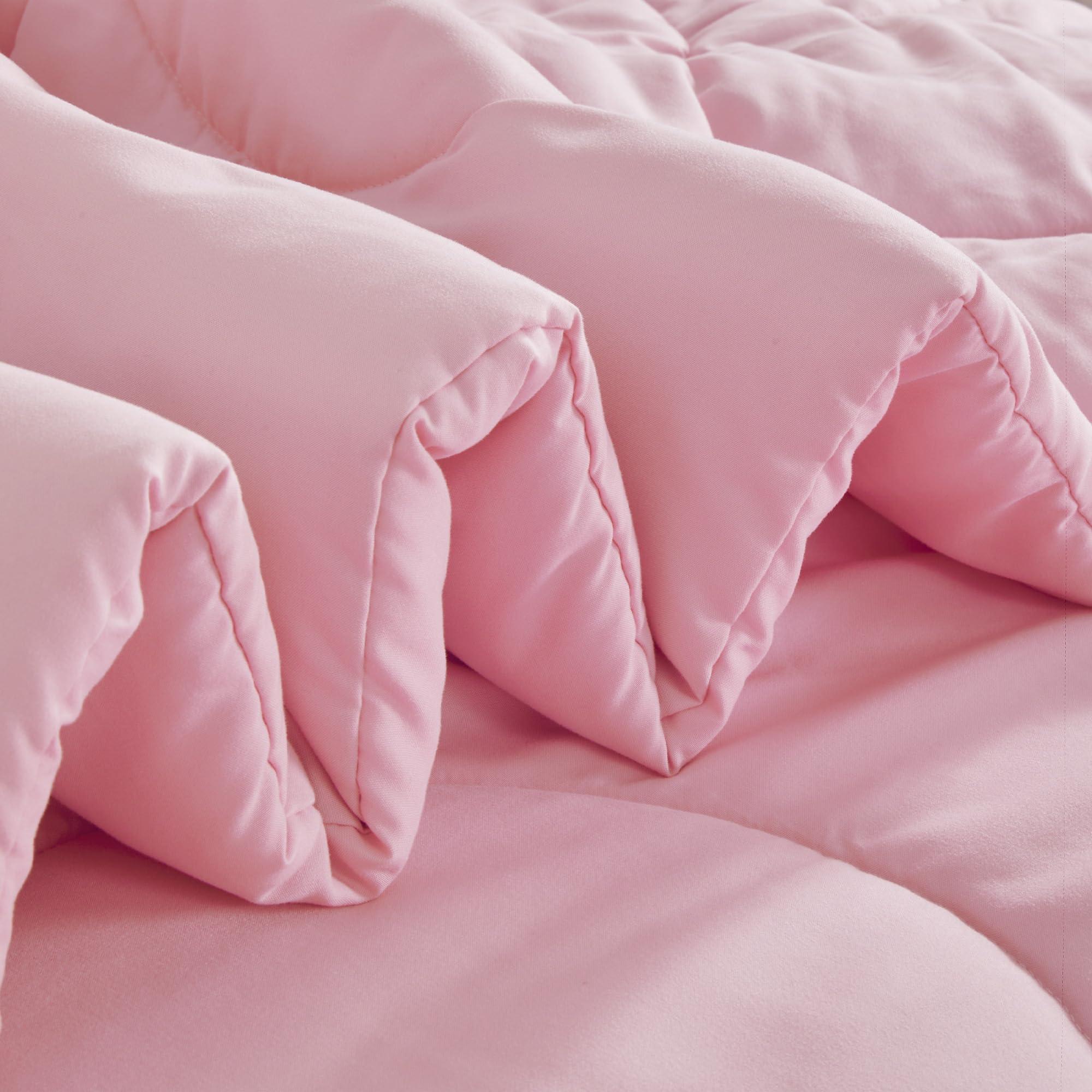 Sleep Zone Kids Pink Twin Bedding Comforter Set - Super Cute & Soft Girls Bedding 5 Pieces Set With Comforter, Sheet, Pillowcase