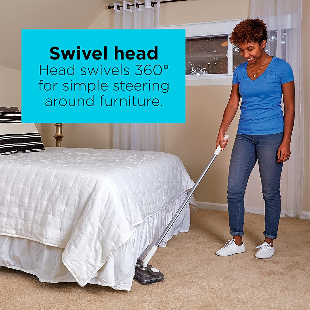 Black+Decker Hfs115J10 Lithium Floor Sweeper 50 Min Lithium Floor Sweeper, Powder White