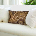 Liora Manne Marina Indoor/Outdoor Power Loomed Easy Care Pillows, 12' X 18', Circles Brown