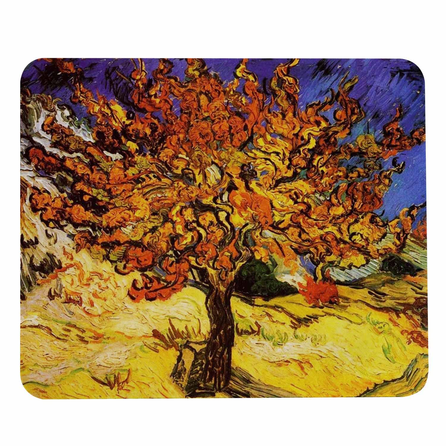Pehede Mouse Mat Summer Vacation Beach,Non-Slip Rubber Base Thick Black Mousepad For Laptop Computer & Pc 7.9X9.5 Inch