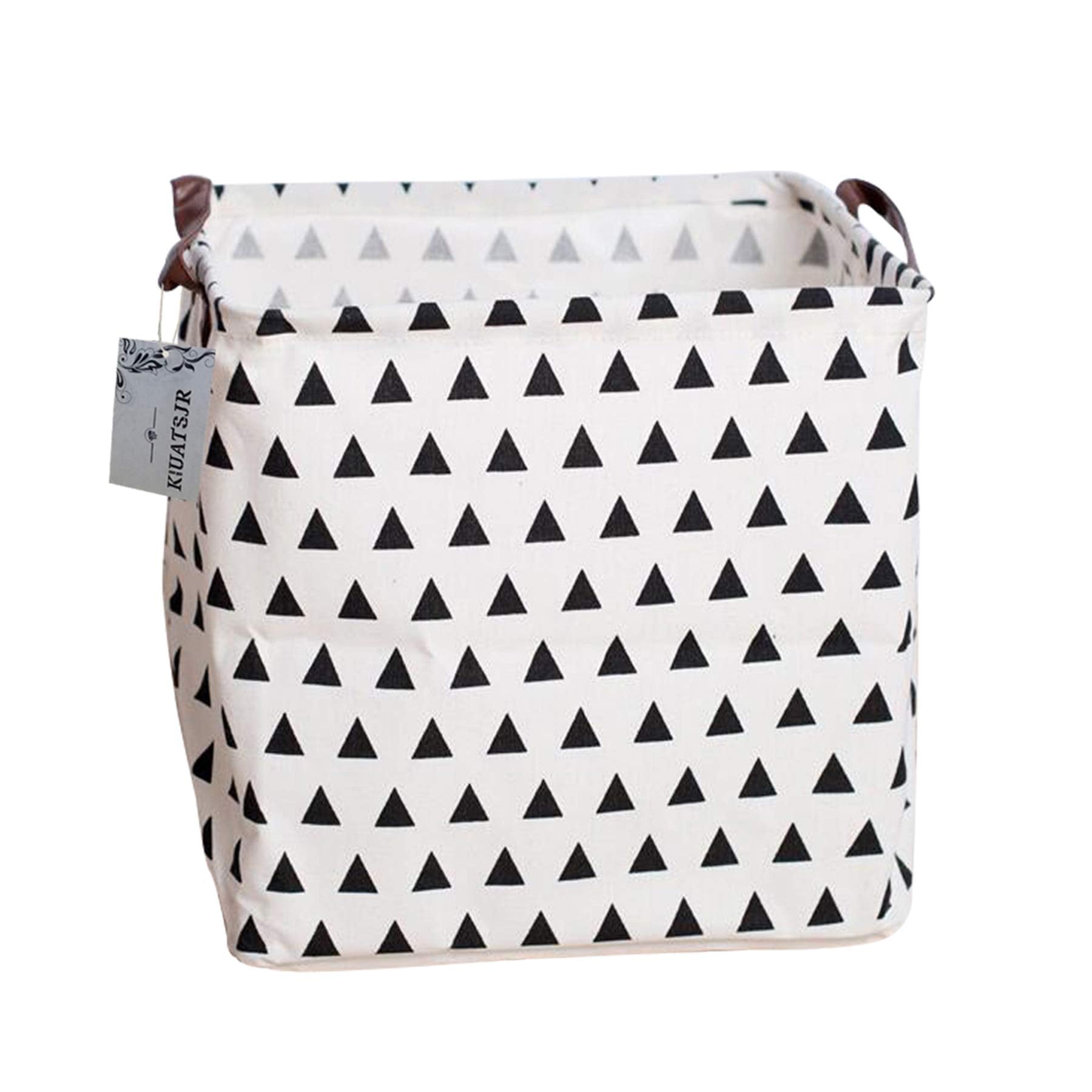 Square Canvas Toy Storage Bins Basket with Handle Collapsible Toy Organizer for Nursery Storage, Kid's Toy & Laundry, Gift Baske