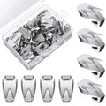Zhengmy 30 Pcs Cubicle Hooks Fabric Panel Wall Wire Hooks Stainless Metal Cubicle Clip Pins Accessories Staple Cubicle Hooks For