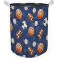 HKTZM Baseball Football Laundry Basket, Toybox for Boys, Gifts for Sports Lovers Laundry Basket Hamper Waterproof Collapsible Cl