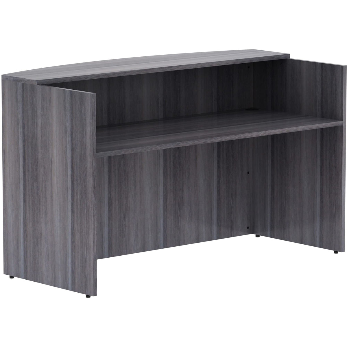 Lorell Weathered Charcoal Laminate Desking - 72&quot; x 36&quot; x 42.5&quot;