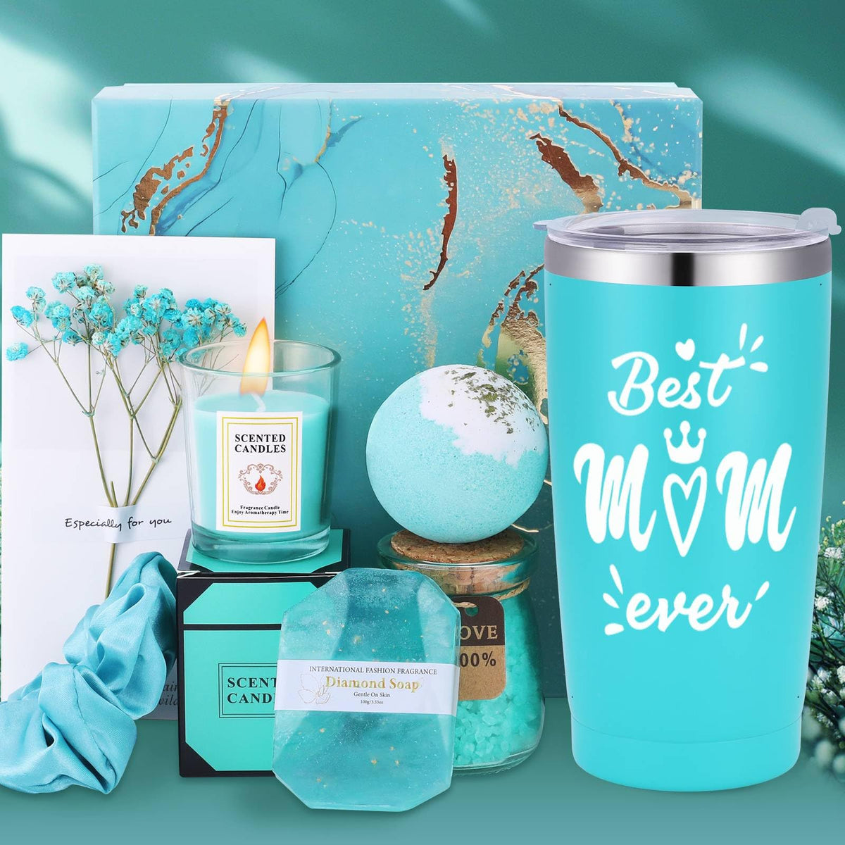 Women Spa Gifts Basket Birthday Box Set Mother Day Mom in Law Step Wife Daughter Grandma Son Husband Unique Elderly Useful Long 