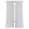 Achim Pleated Blackout Curtain Panel  34 x 84, White  Room Darkening Black Out Curtains for Bedroom & Living Room  Long Lig