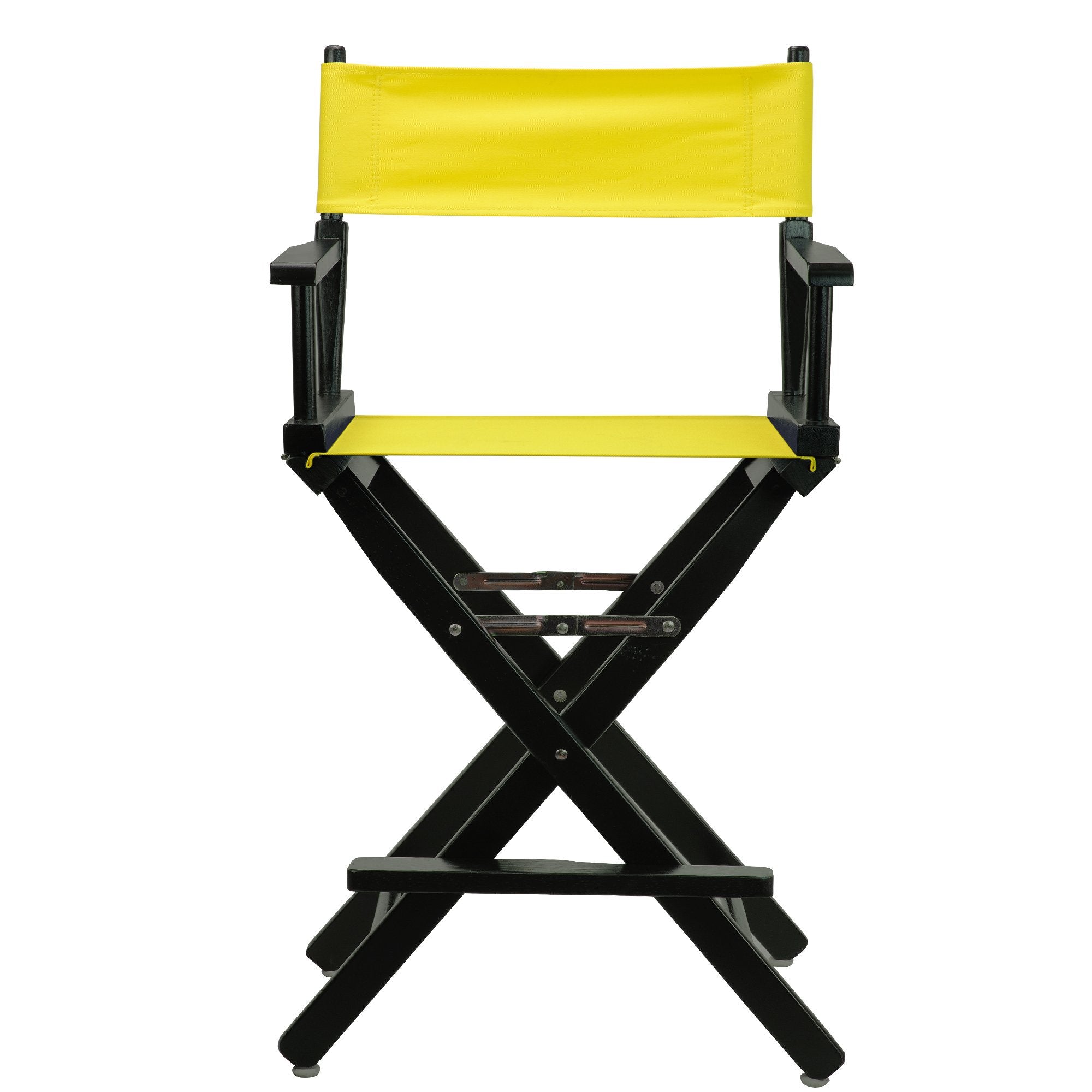 Casual Home Director's Chair ,Black Frame/Yellow Canvas,24&quot; - Counter Height