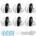 Magnetic Door Stops, 6 Pack Floor Door Stoppers, White Magnetic Doorstops Door Catch Holder Wall Protector, Dome Door Stoppers F