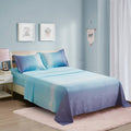 Dinjoy Girls Sheet Set Full Size, Rainbow Ombre Purple Blue Bedding Set 4 Pieces (1 Fitted Sheet, 1 Flat Sheet,2 Pillowcases) So