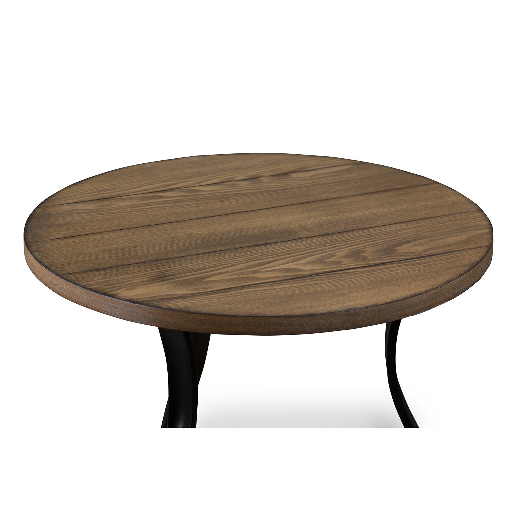 Baxton Studio 3 Piece Newcastle Wood And Metal Table Set, Brown