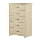 South Shore Fusion 5-Drawer Chest, Bleached Oak