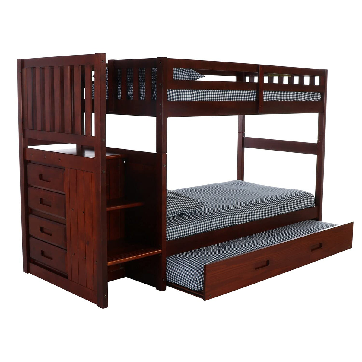 American Furniture Classics 2814-TT-TRUND Bunk, Twin, Rich Merlot