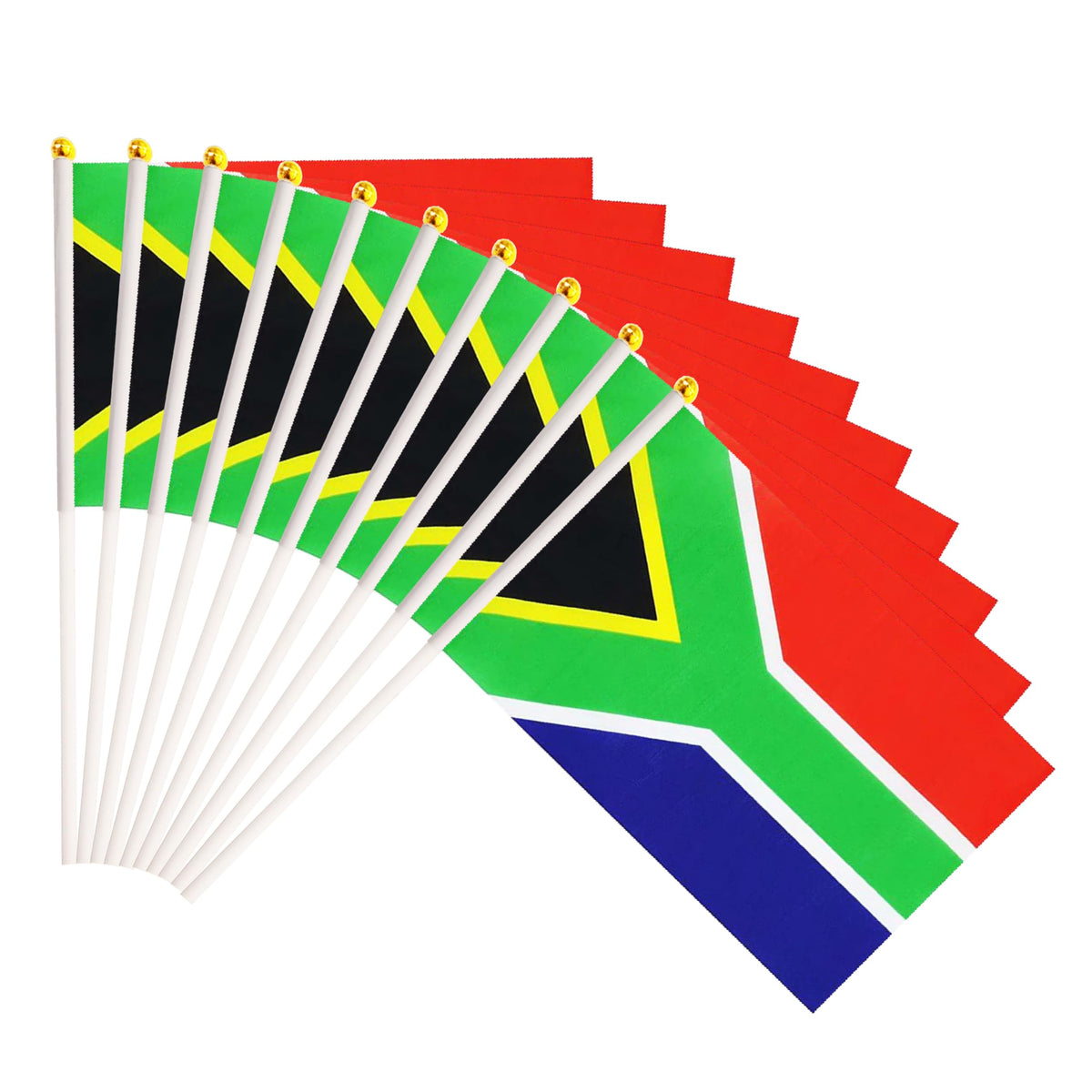 Krmkot 50 Pack Small Mini South Africa South African Flags On Stick Flags,Miniature Hand Held South Africa South African Flags 5