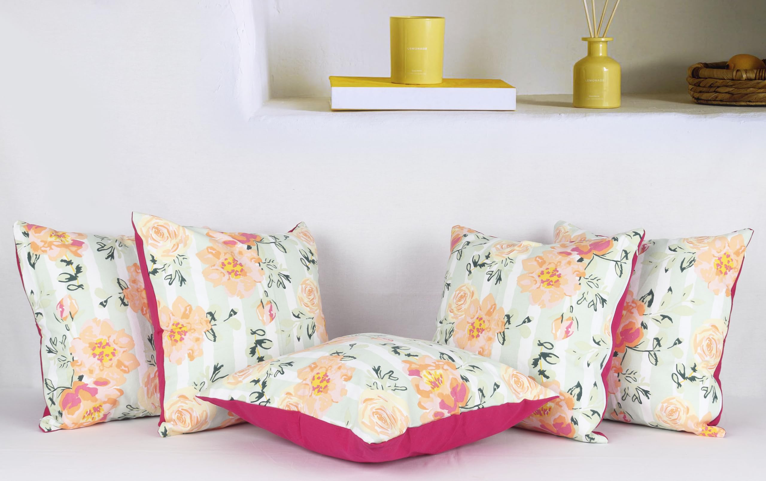 Airwill Cotton Cushion Covers  Soft & Stylish, 100% Cotton, Pack Of 5