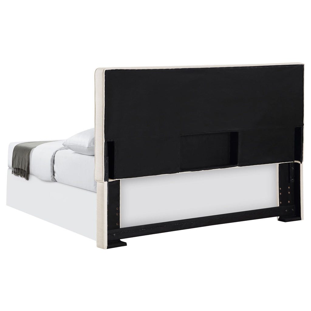 Coaster Home Furnishings Kosmo Transitional 46-inch Fabric Upholstered Panel Headboard for Bedroom King Size Sand 315993K
