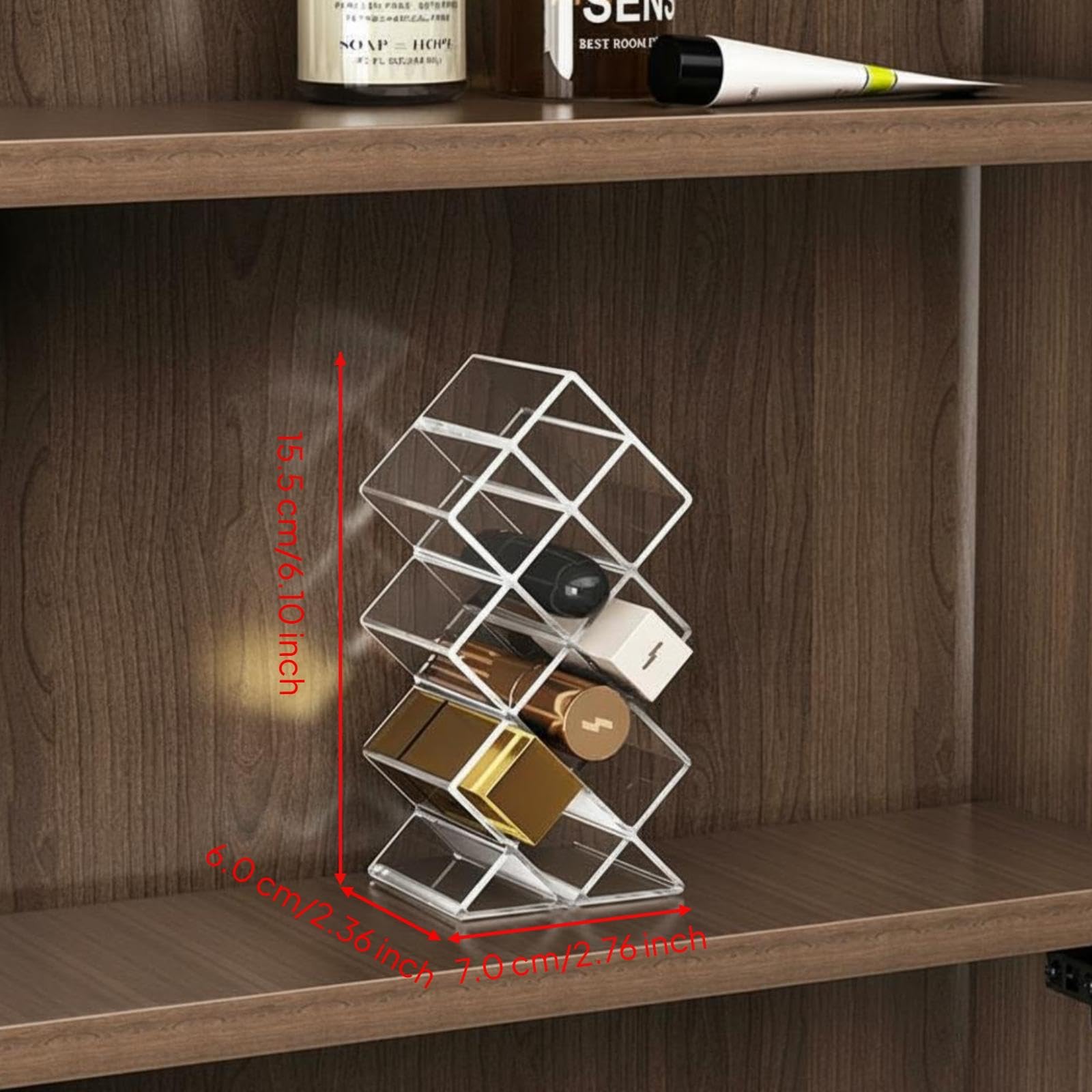 Snappsy Bathroom Cabinet, Adjustable Shelves, Under Sink Storage, Cream Color, Multifunctional Lipstick Holder 10G