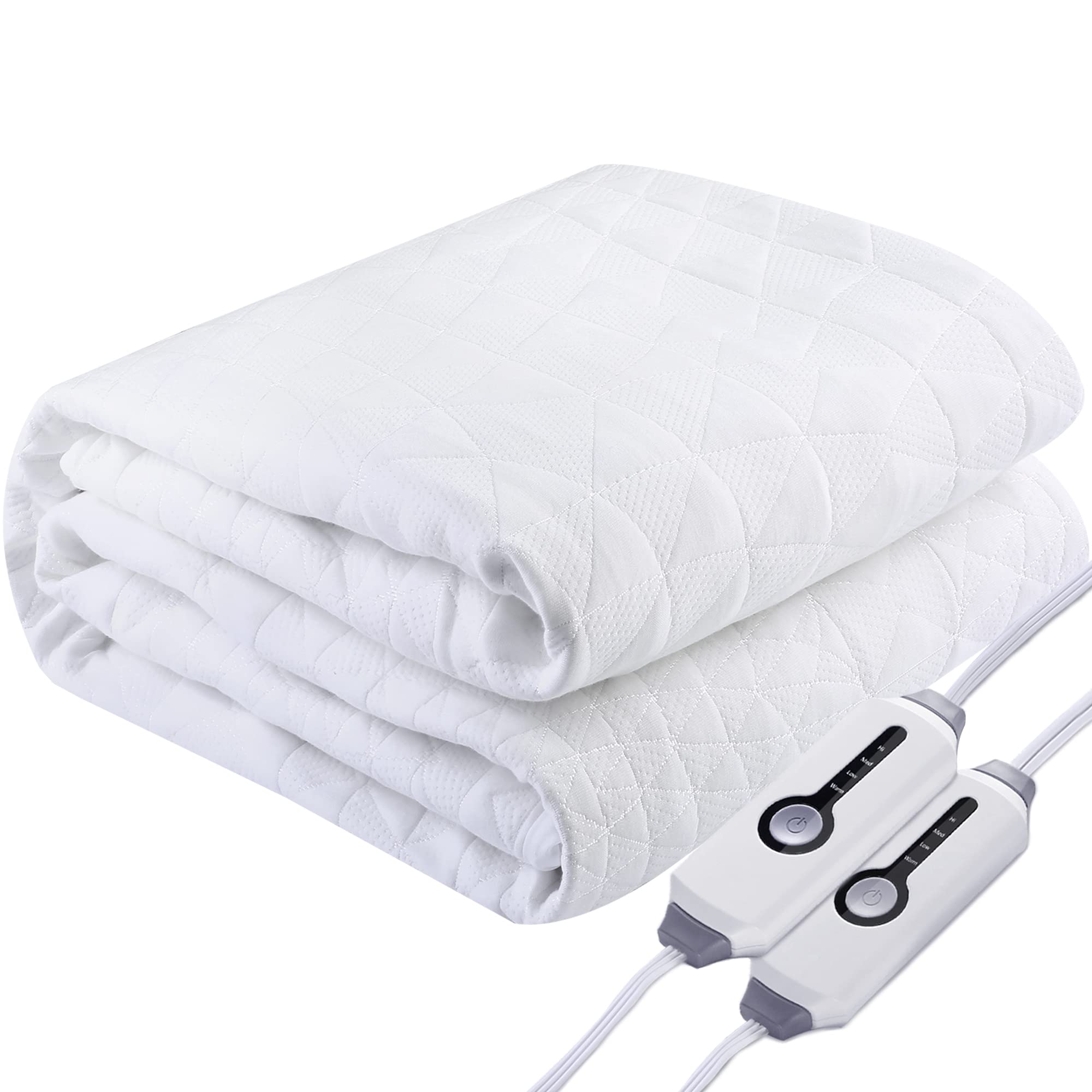 Yakee Electric Mattress Pad King Size 78 'X80 ' With Dual Control, Electric Underblanket, Fit Up To 21 ' Deep Pocket, 4 Heati