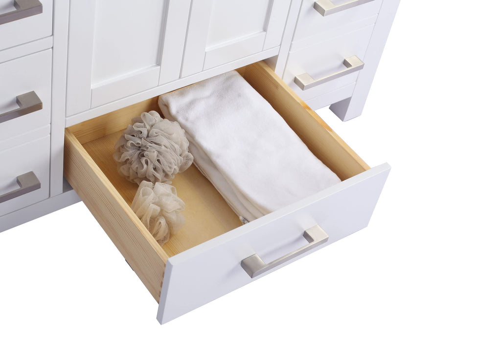 Laviva Wilson 42 - White Cabinet Matte White Viva Stone Solid Surface Countertop