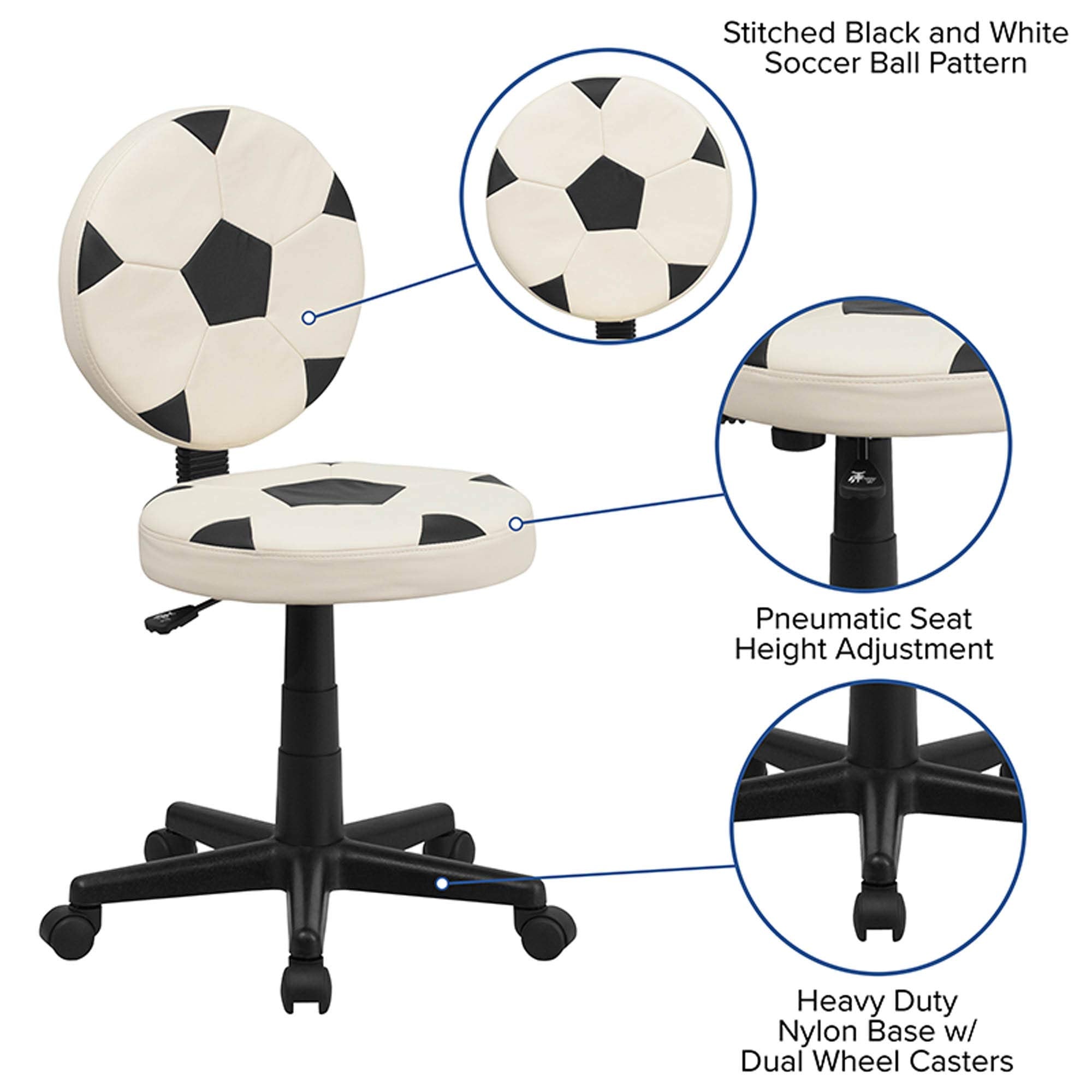 Flash Furniture Billy Soccer Swivel Task Office Chair