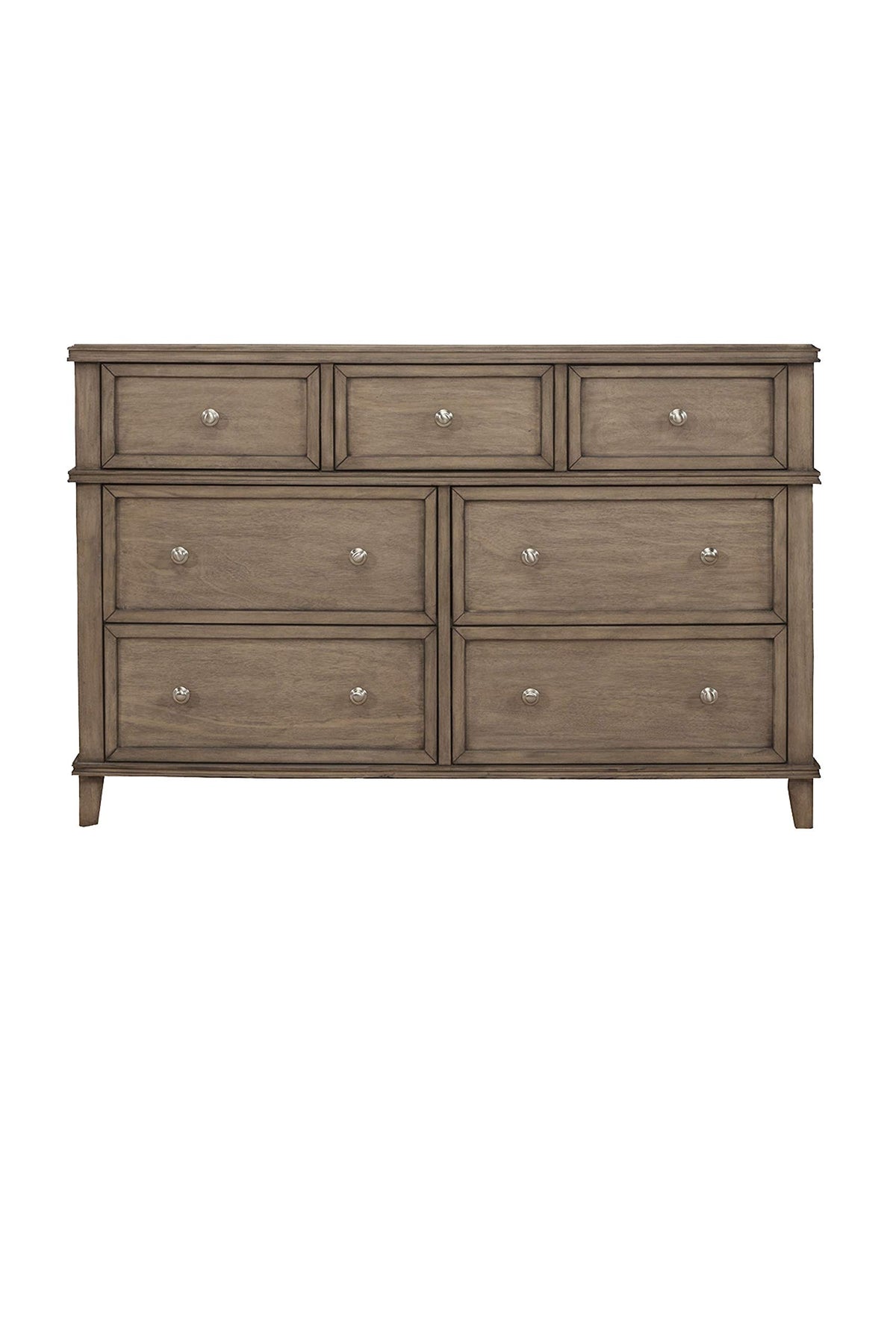 Alpine Furniture 7 Drawer Dresser, Brown