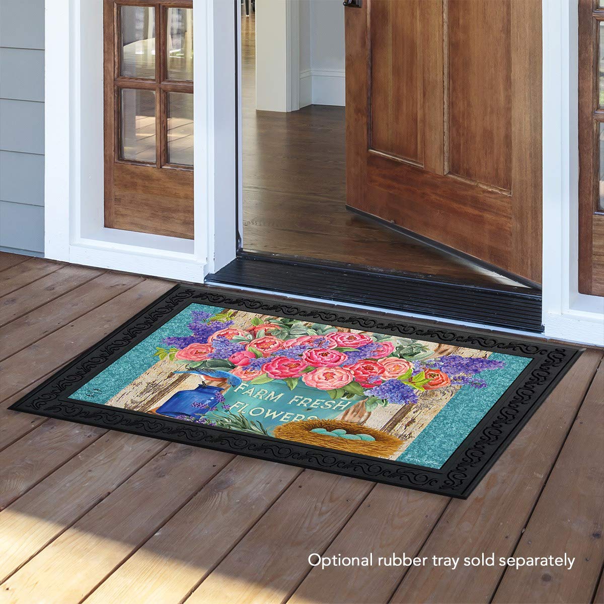 Briarwood Lane Farm Fresh Peonies Spring Doormat Floral Indoor Outdoor 30' X 18'