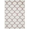Modway Beltara Chain Link Transitional Trellis Area Rug, 8X10, Beige And Ivory