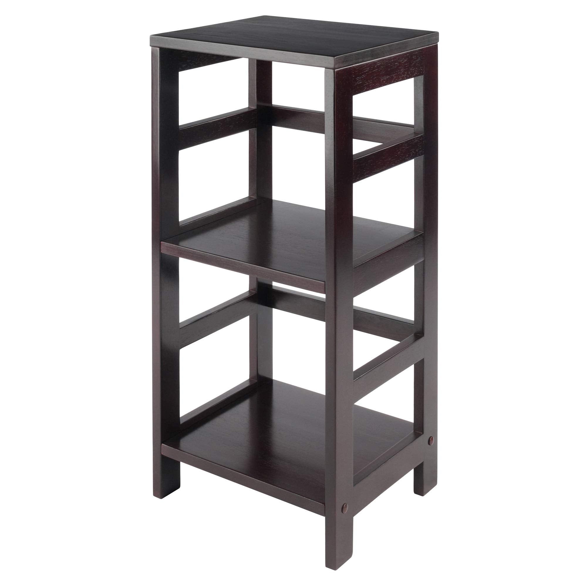 Winsome Leo 2-Tier Storage Shelf, For Living Room, Home Office, Bedroom, Espresso