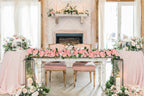 Dearhouse 2Pack Artificial Peony Flower Garland - Silk Peony Garland With Pink Flowers For Wedding Party Table Decoration,6Ft/St