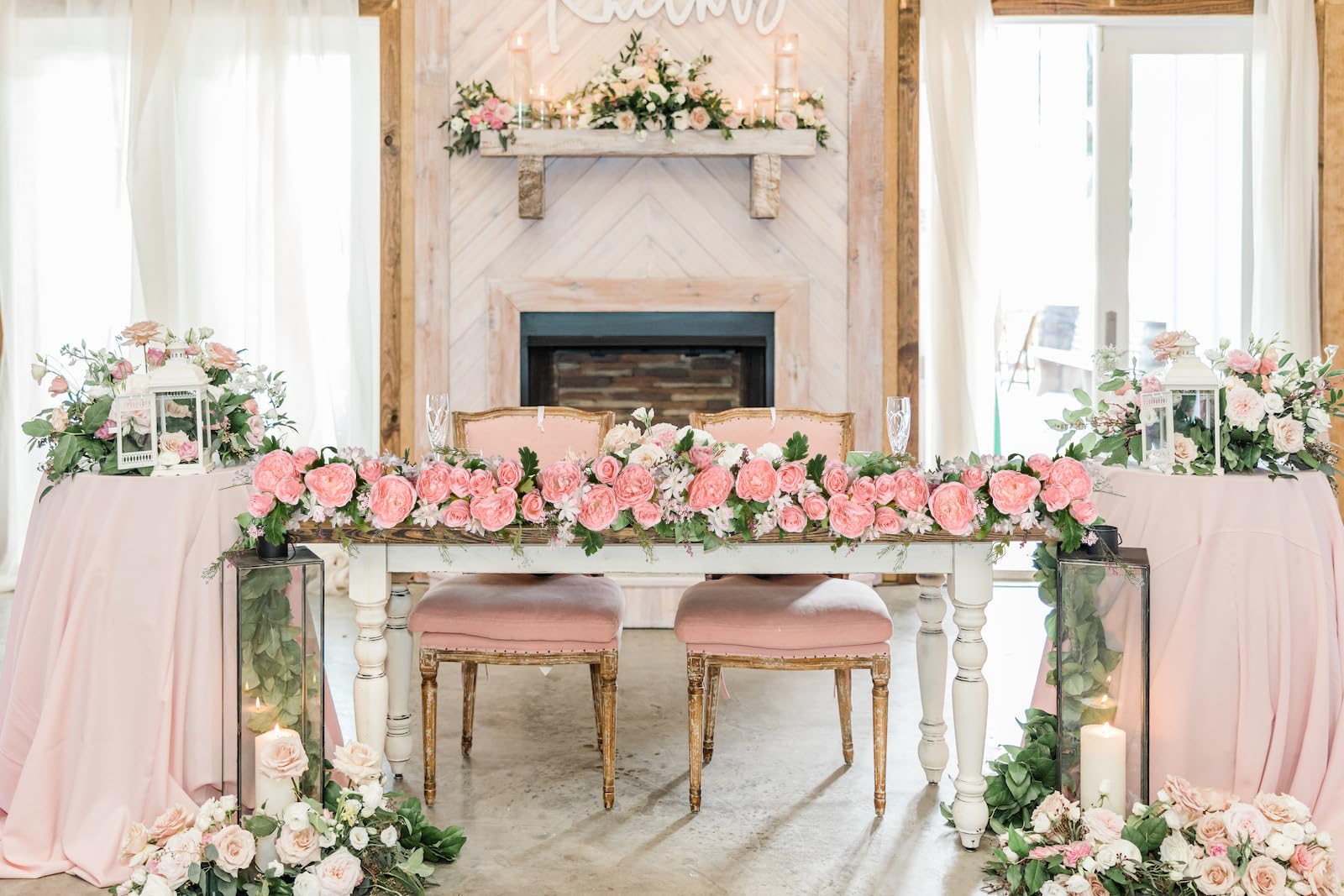 Dearhouse 2Pack Artificial Peony Flower Garland - Silk Peony Garland With Pink Flowers For Wedding Party Table Decoration,6Ft/St
