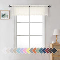 Aiyufneg Ivory Window Valances Sheer Curtains, Modern Top Dual Rod Pocket Light Filtering Voile Drapes For Small Window Kitchen