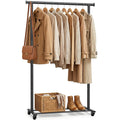 Okmeilnk Clothes Rack, Clothing Rack for Hanging Clothes, Rolling Clothes Garmen Rack Coat Rack Portable Wardrobe Rack Metal Clo