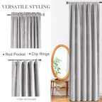 Lazzzy Light Gray Velvet Curtains Thermal Insulated Curtains 90 Inch Long Room Darkening Window Drapes For Bedroom Living Room Super Soft Luxury Window Treatment 2 Panels Rod Pocket