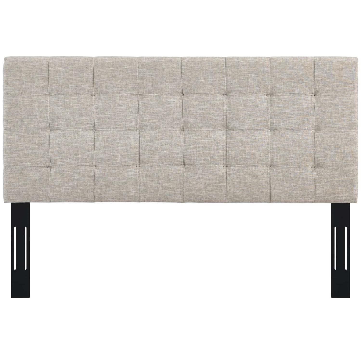 CasaFoyer  Paisley Tufted King/California King Headboard | Upholstered Linen | Beige | Adjustable Height | Durable Construction | Extra Wide Wood Legs