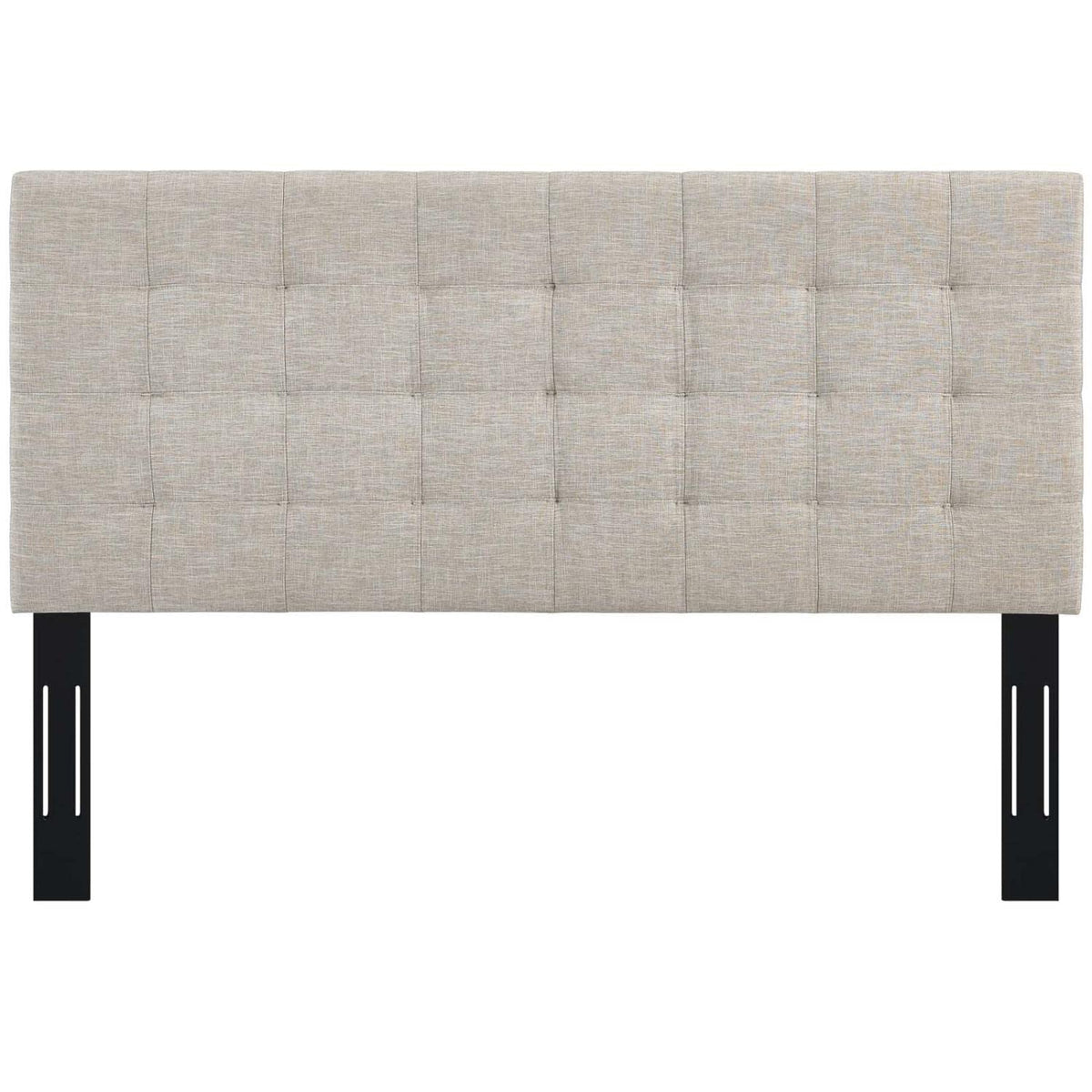 Modway Paisley Upholstered Tufted Linen Fabric Twin Headboard Size In Beige