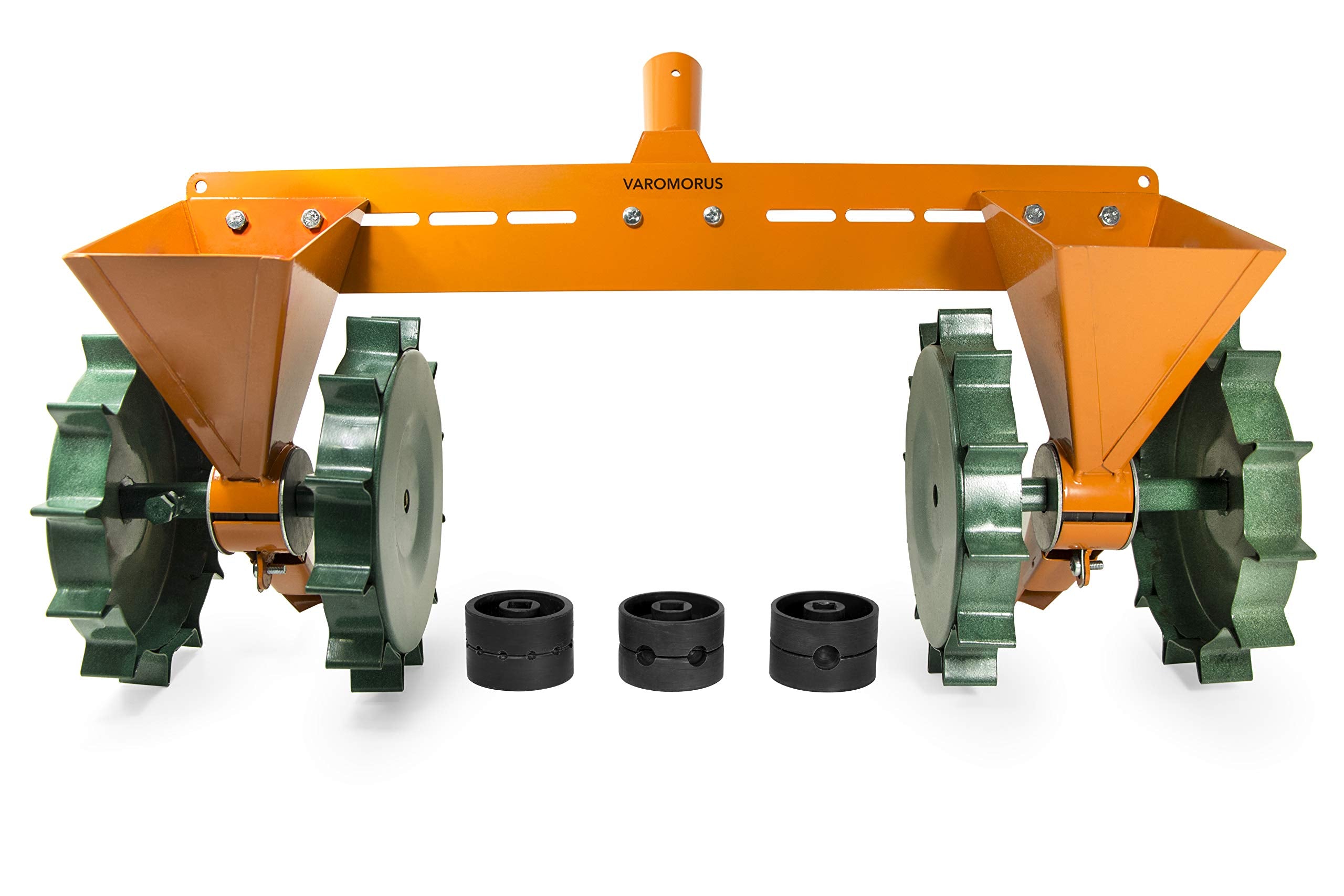 Varomorus Corn Beans Vegetable Metal Seeder 2-Row Manual Onion Radish Beets (2-Row)