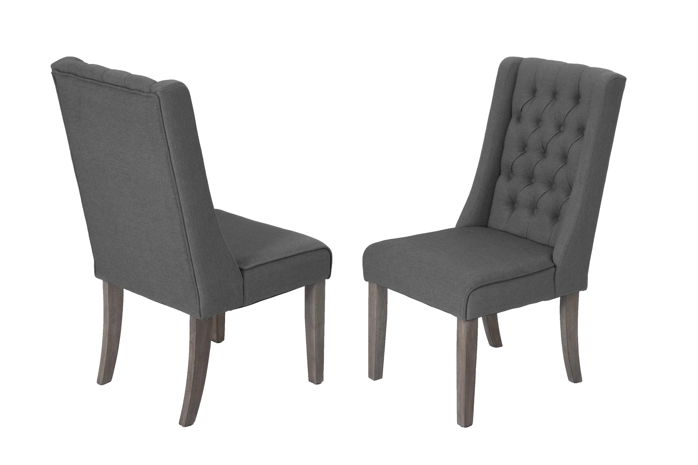 Best Quality Furniture 9Pc Dining Set (1 Table + 8 Chairs), Rustic Gray